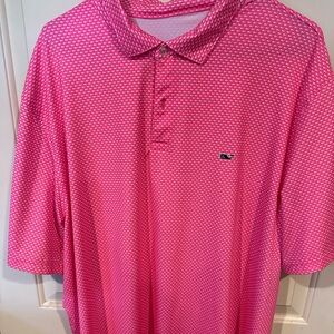 Vineyard Vines S/S Performance Polo Shirt - 2XL - Bright Pink